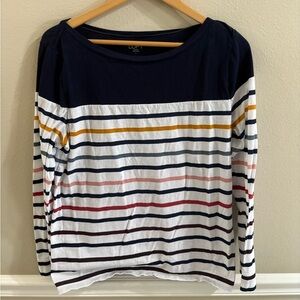LOFT Navy Long Sleeve Top